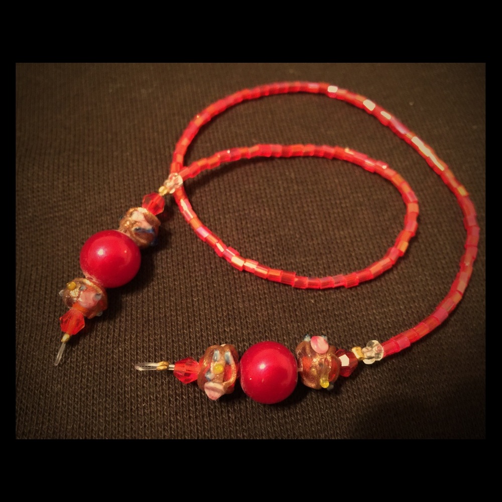 Handmade vintage look beaded bookmark