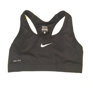 Black Nike sports bra