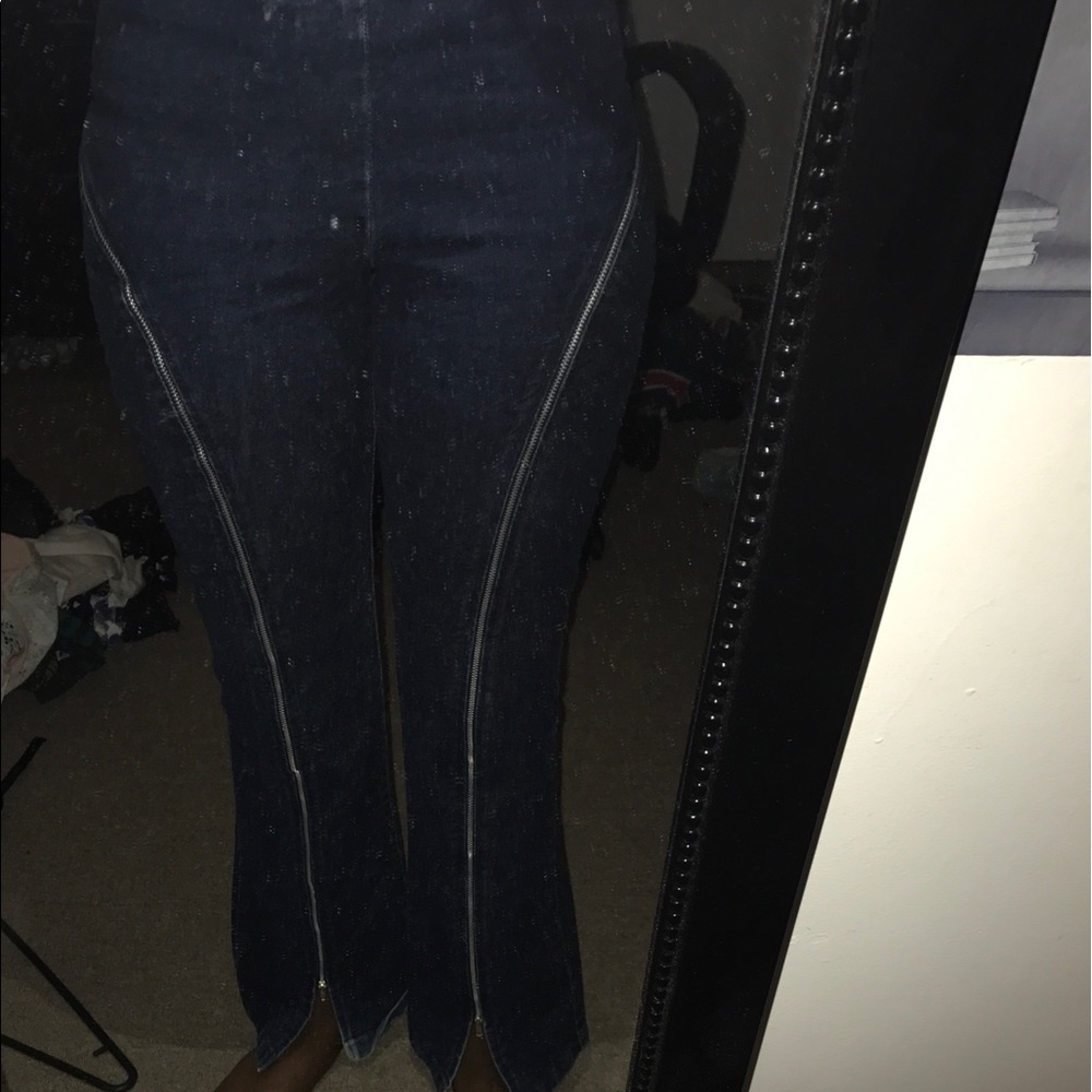 ZIP DOWN FLARE JEANS