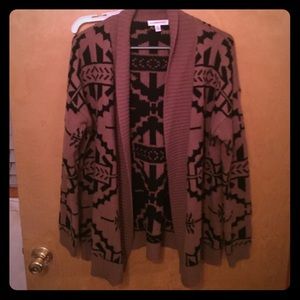 Brown & black oversized sweater