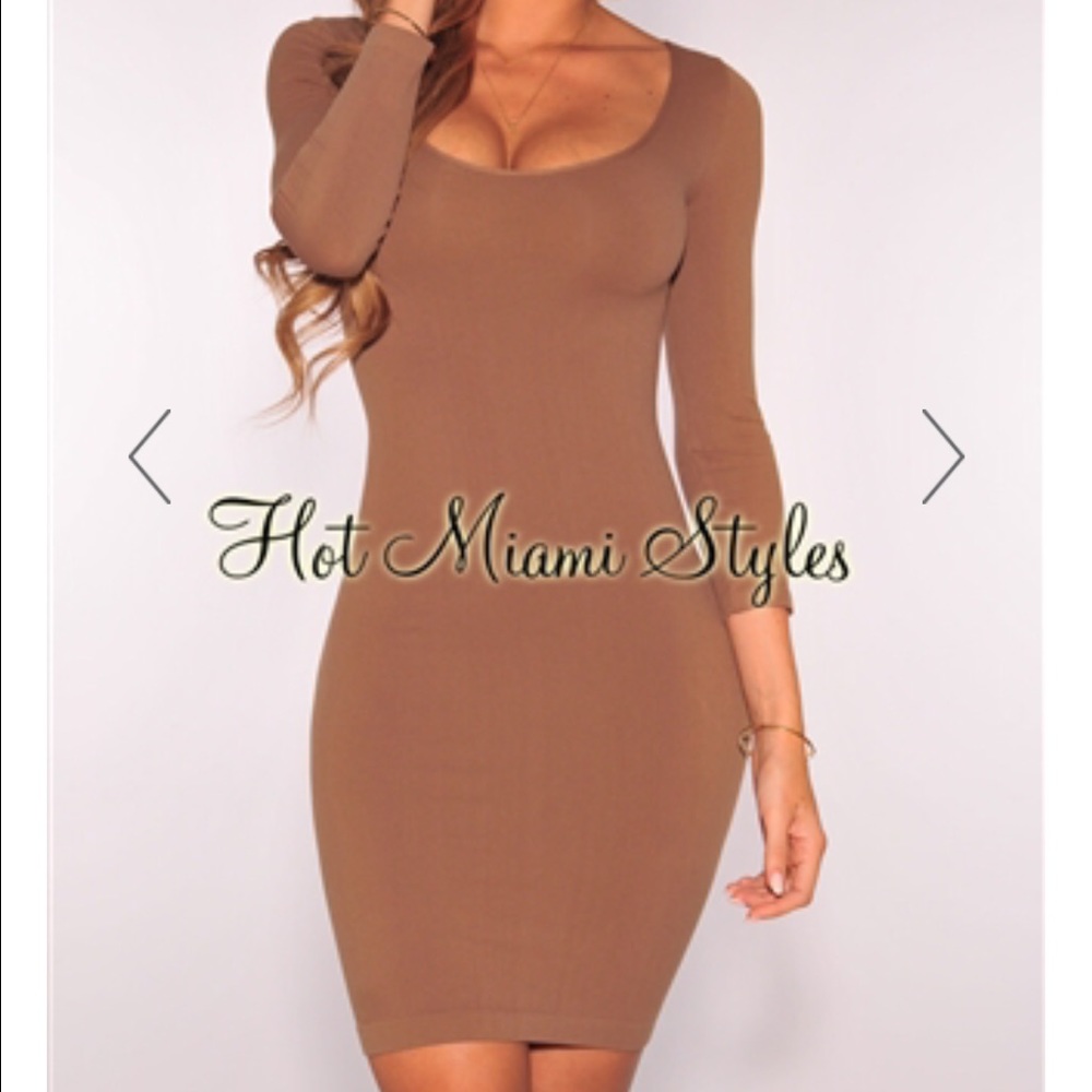 Bodycon nude dress