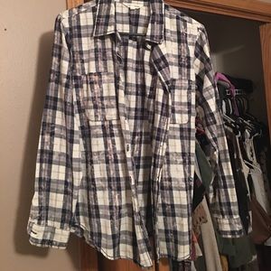 super cute and comfy navy and white plaid!