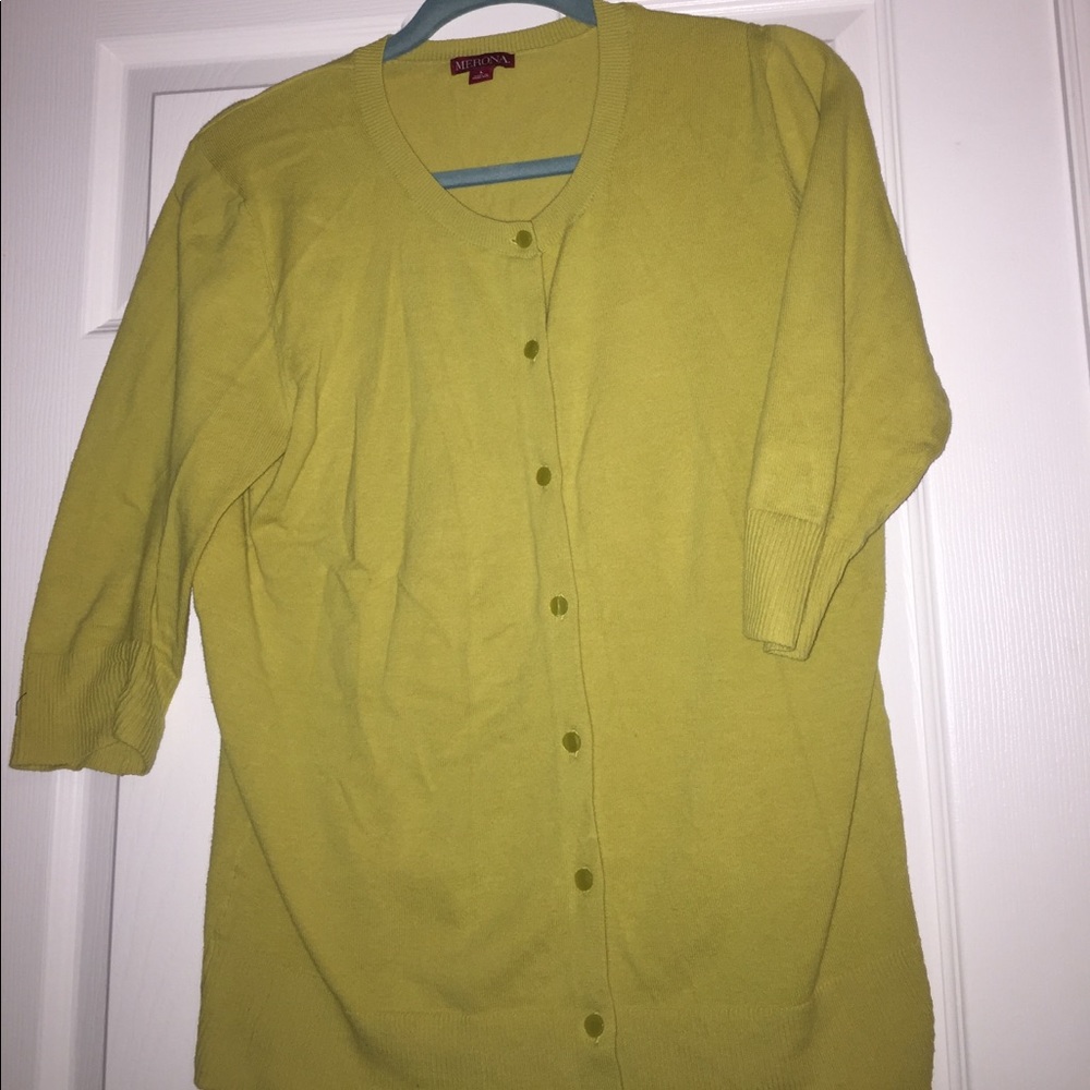 Merona lime green sweater