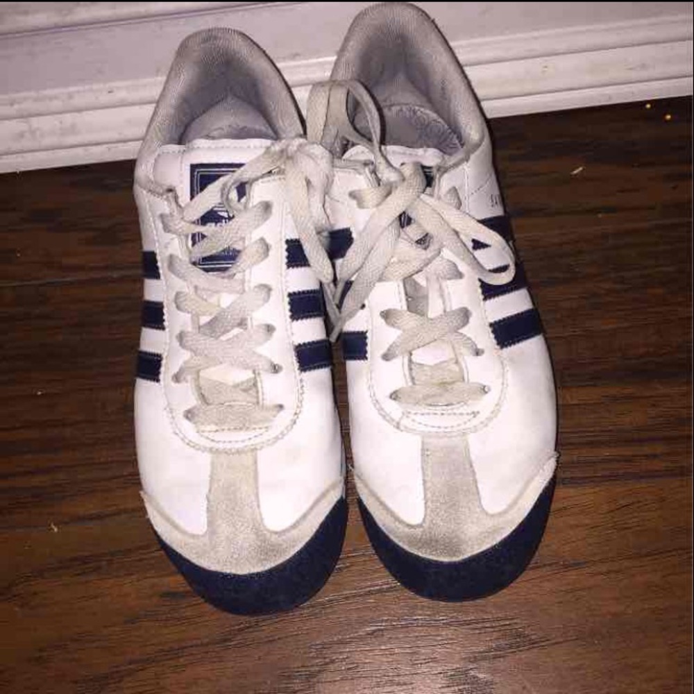 White and navy blue Samoa adidas