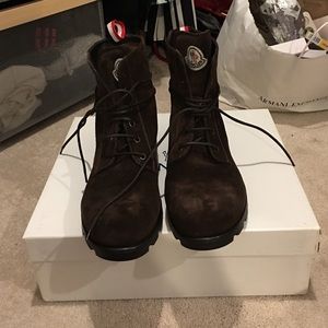 Brand new moncler suede boots