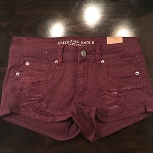 American Eagle Maroon Shorts