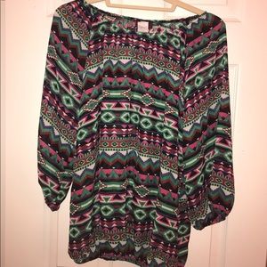Aztec printed blouse