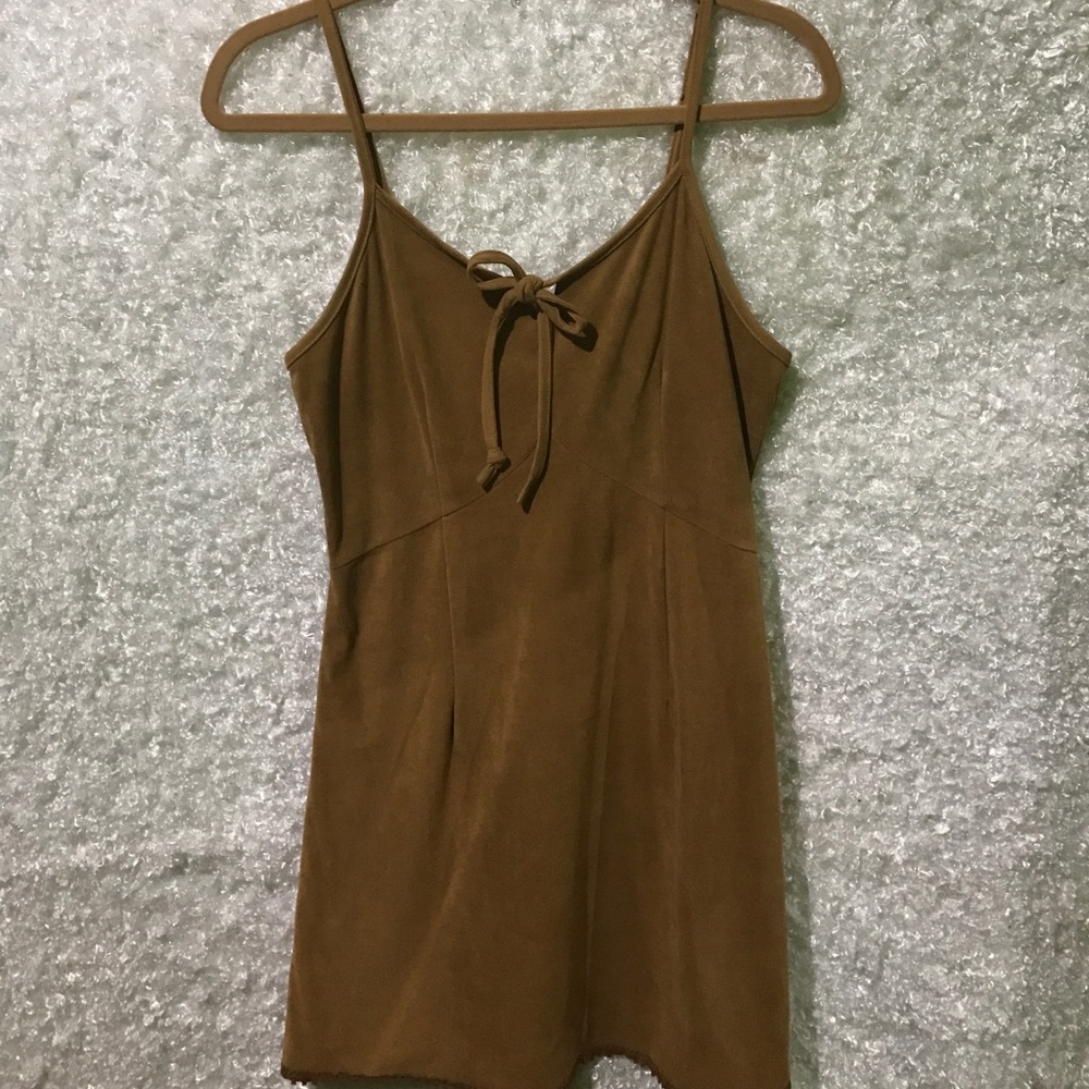 Suede mini dress