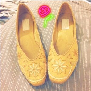 Gold embellished "Belle" flats ⭐️