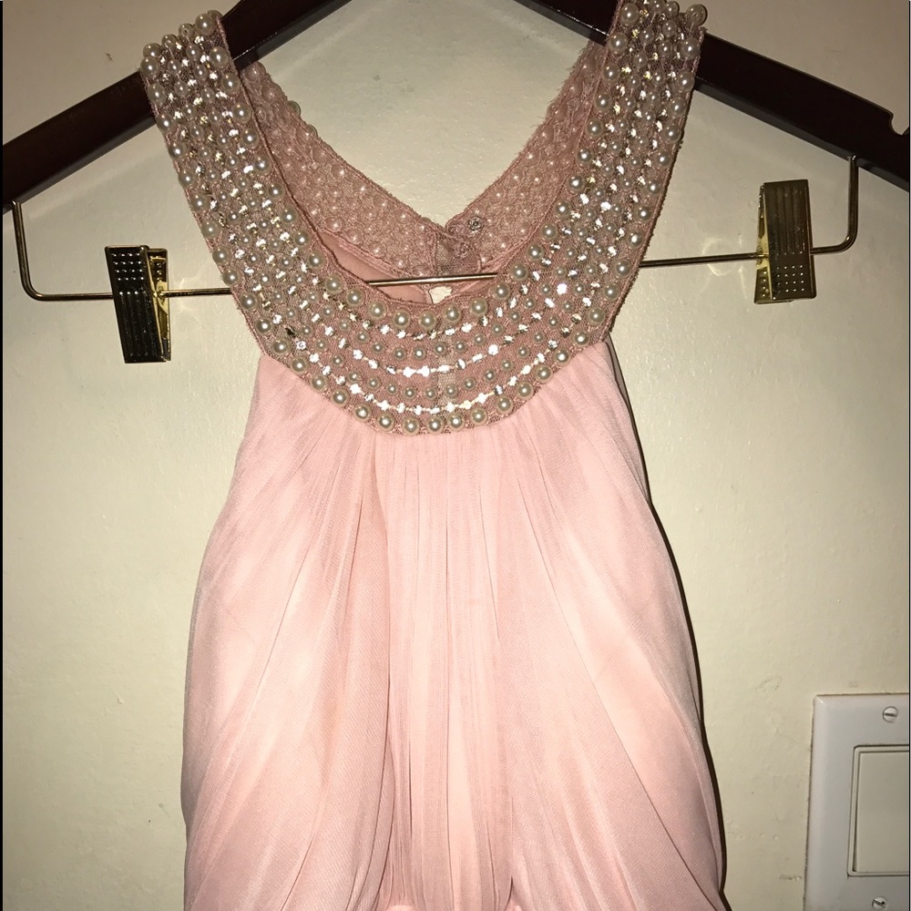 PRETTY PINK PROM DRESS