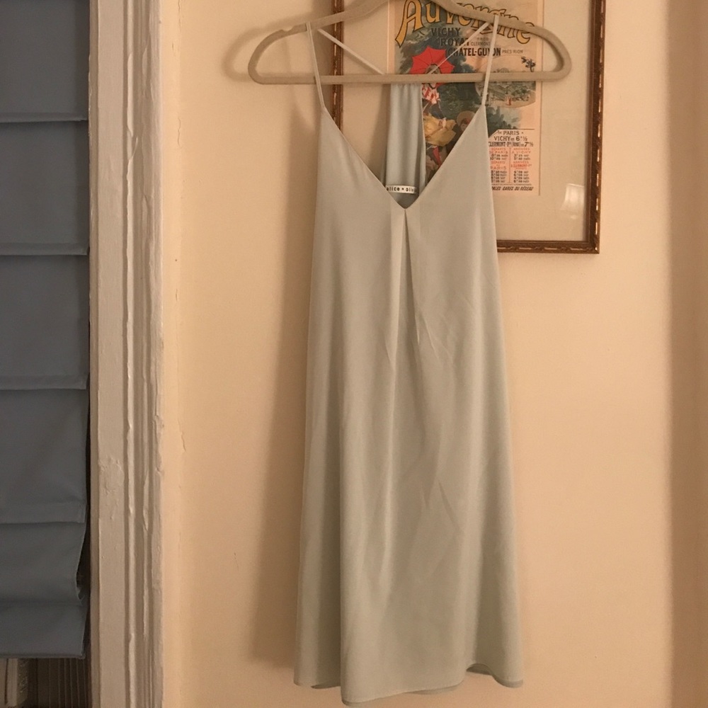 Alice + Olivia pale green cocktail dress