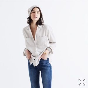 Madewell flannel oversized ex-boyfriend shirt