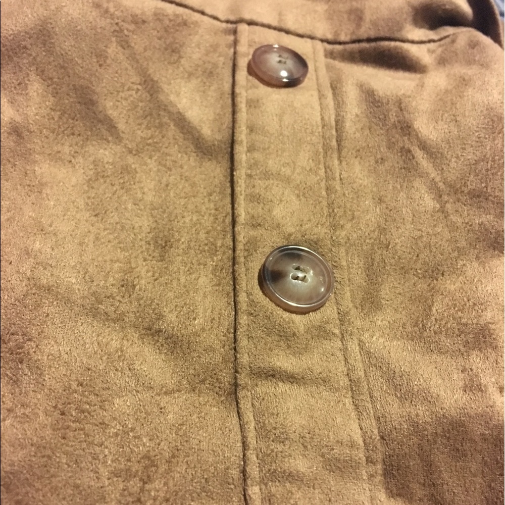 Suede brown skater skirt