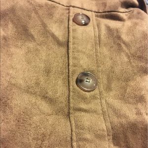 Suede brown skater skirt