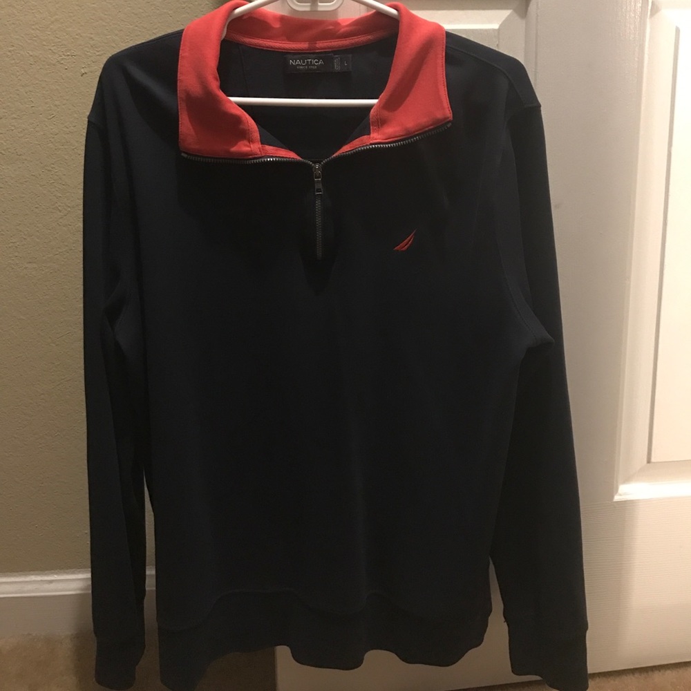 Navy Nautica Quarter zip size L