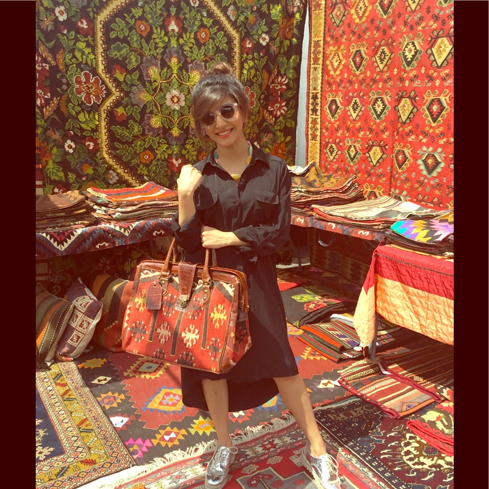 One of a kind Kilim Overnight Travel bag.SOLD