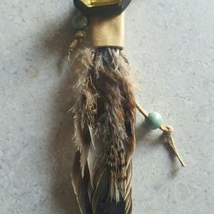 First Nation Feather Elastic Ponytail Holder