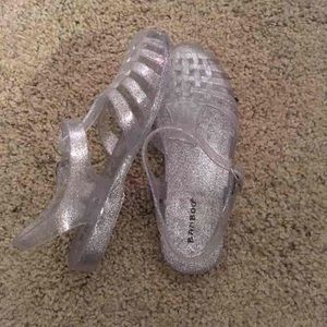 Glitter jelly sandals