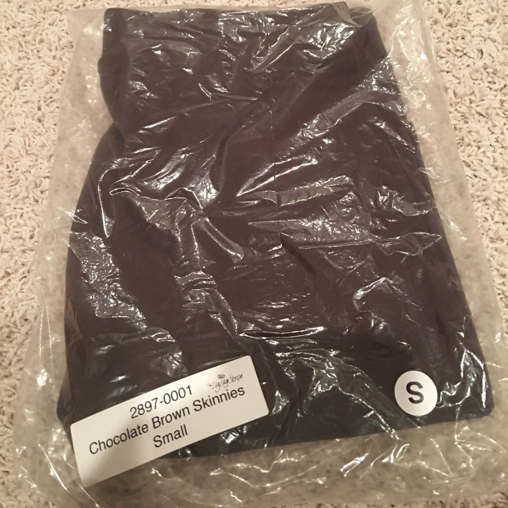 ZZS chocolate brown skinnies - S - NWT