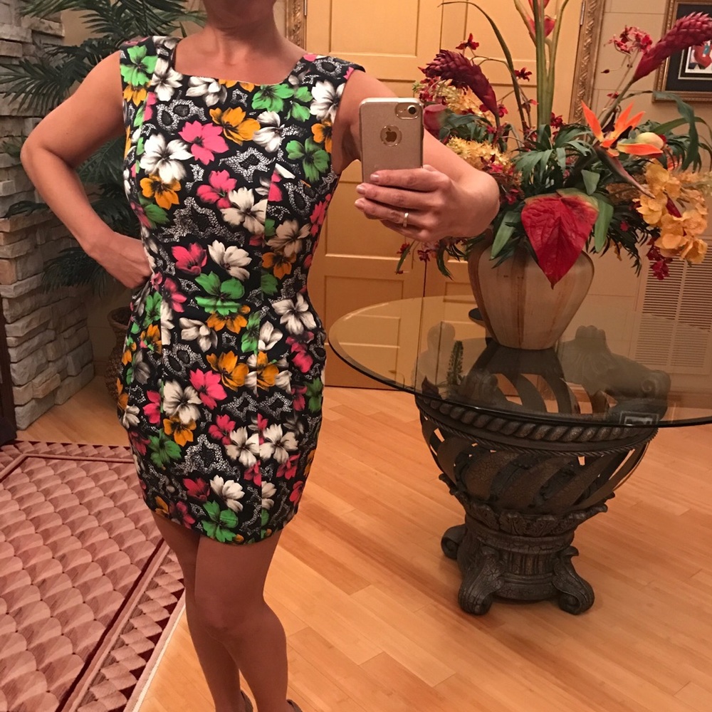 French Connection fitted peplum dress