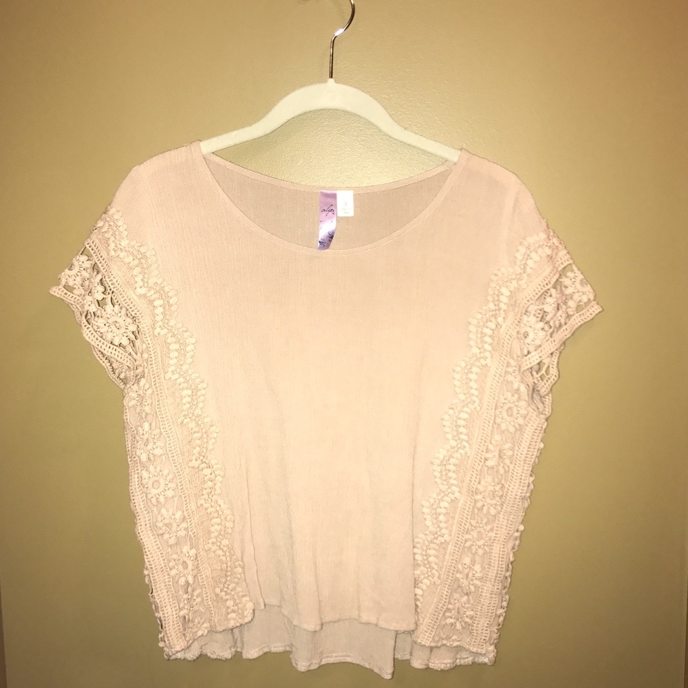 Cream lace shirt
