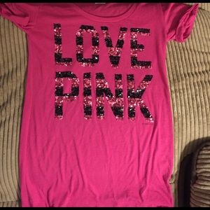 Vicroria Secrets /Pink Tee shirt size Small