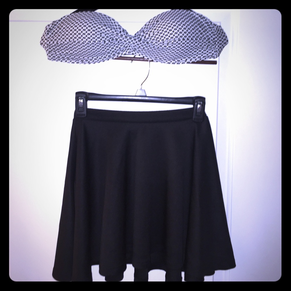 High waisted skirt w/ Tahari heels + free bandeau