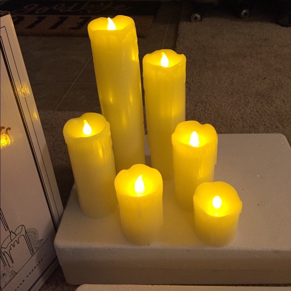 Slim flameless candles