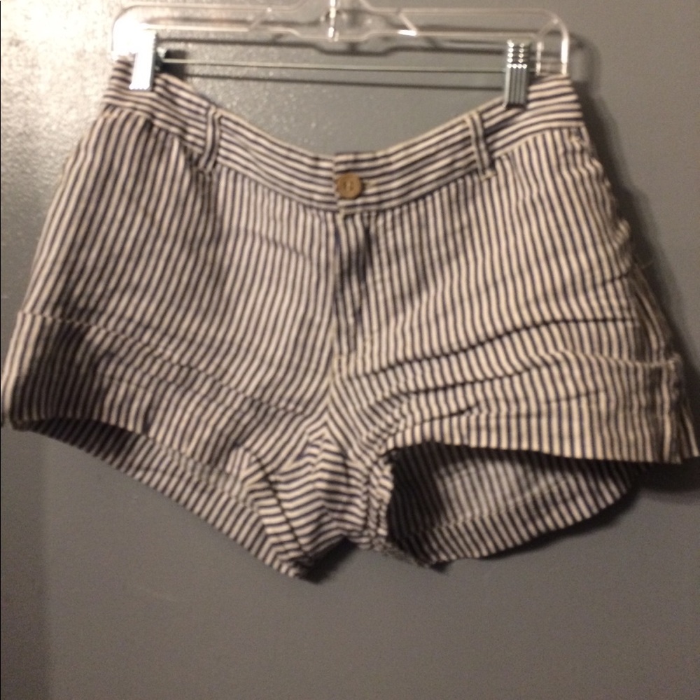 Railroad Striped Linen Shorts 🚂