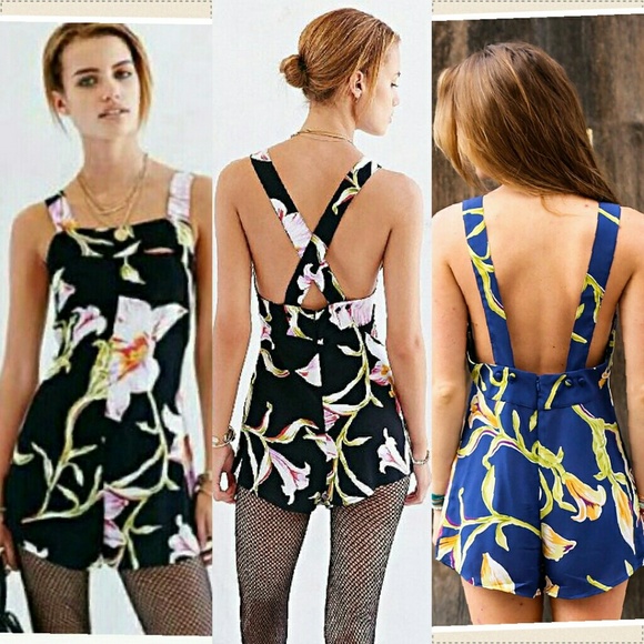 Flynn skye ready romper midnight lily overalls XS - Picture 2 of 6