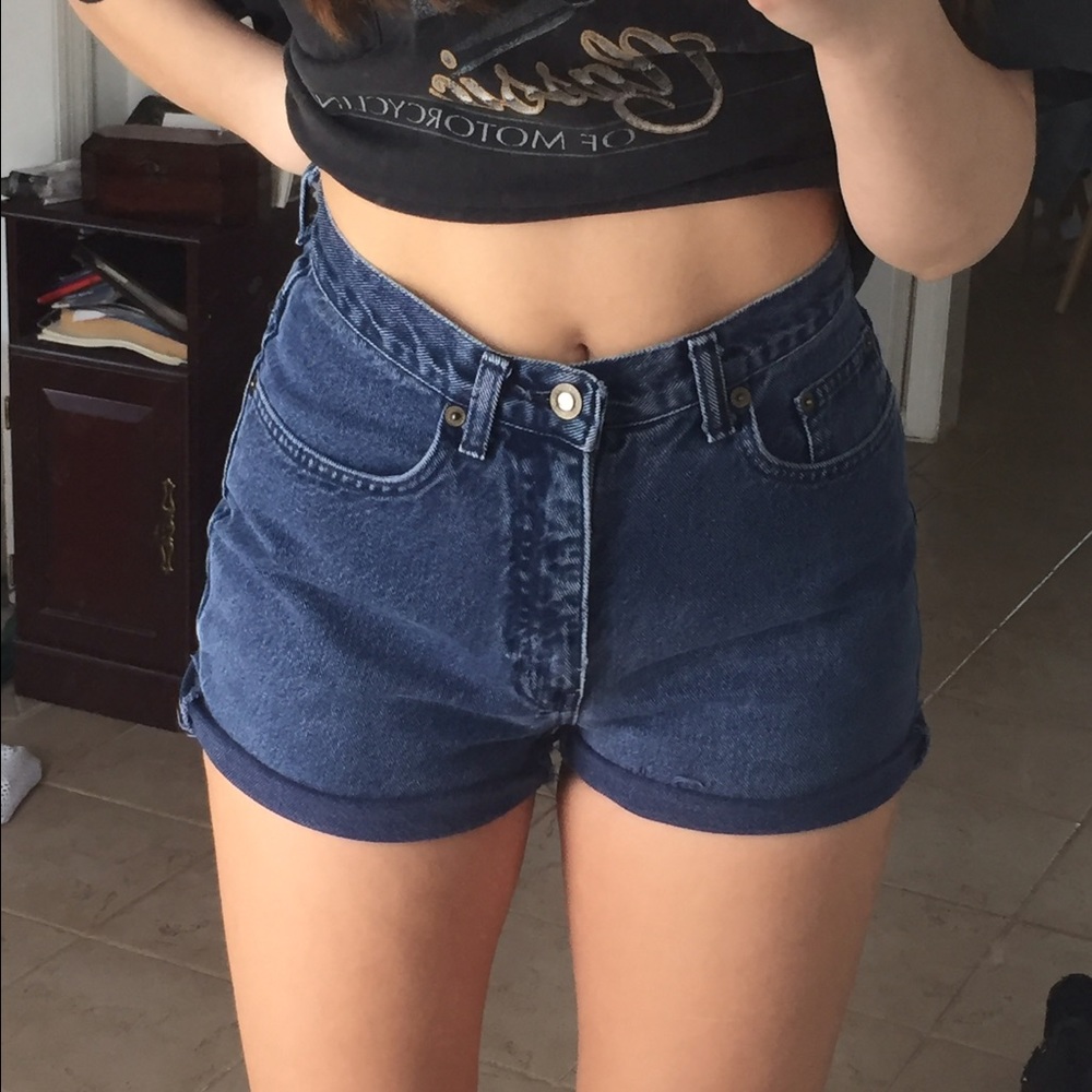 Vintage high waisted denim shorts
