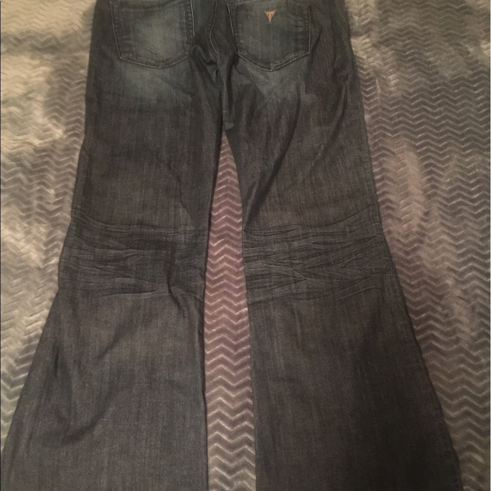Guess wide flare leg jeans
