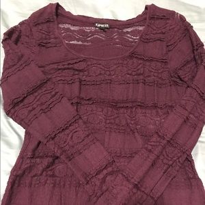 Women's Express Long Sleeve Lace Top