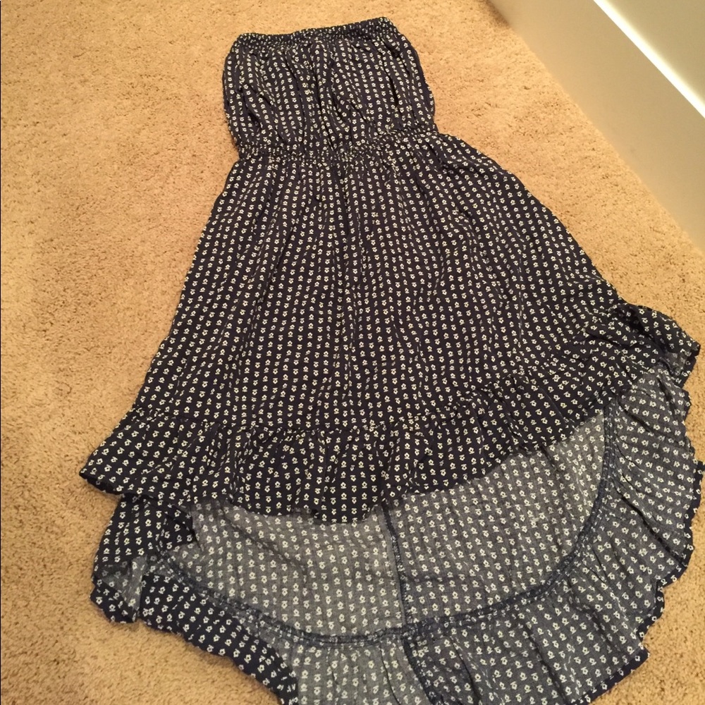 Cotton On strapless flirty dress with ruffle hem