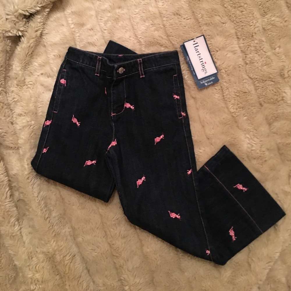 NWT heartstrings jeans with pink grasshoppers sz 5