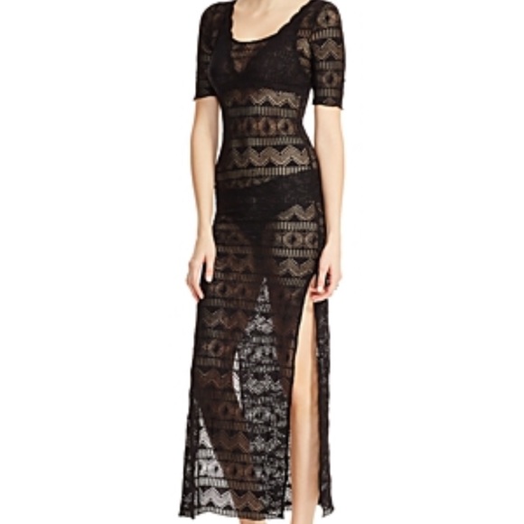 NWT Free People Too Cool Sheer Geo Slip Dress Gown - Picture 5 of 6