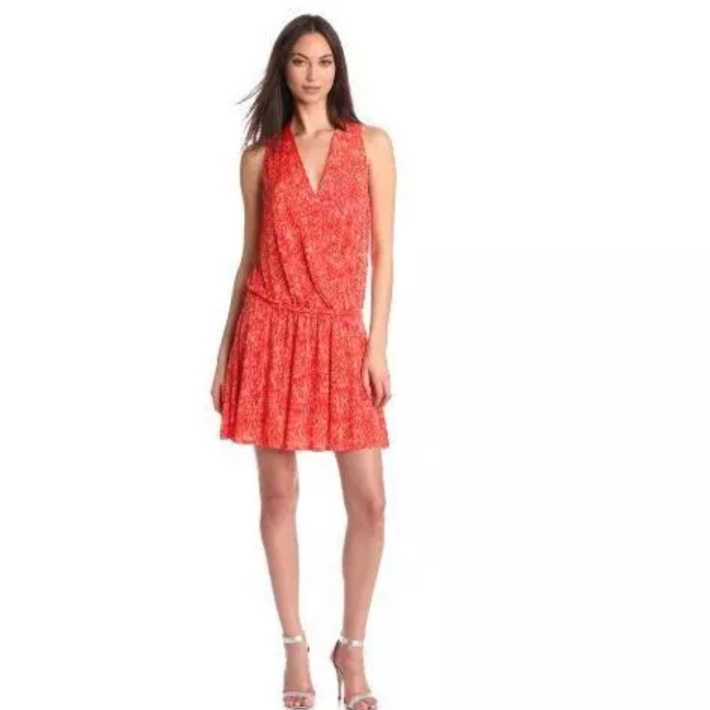 NWT Tracy Reese Printed Surplice Mini Dress
