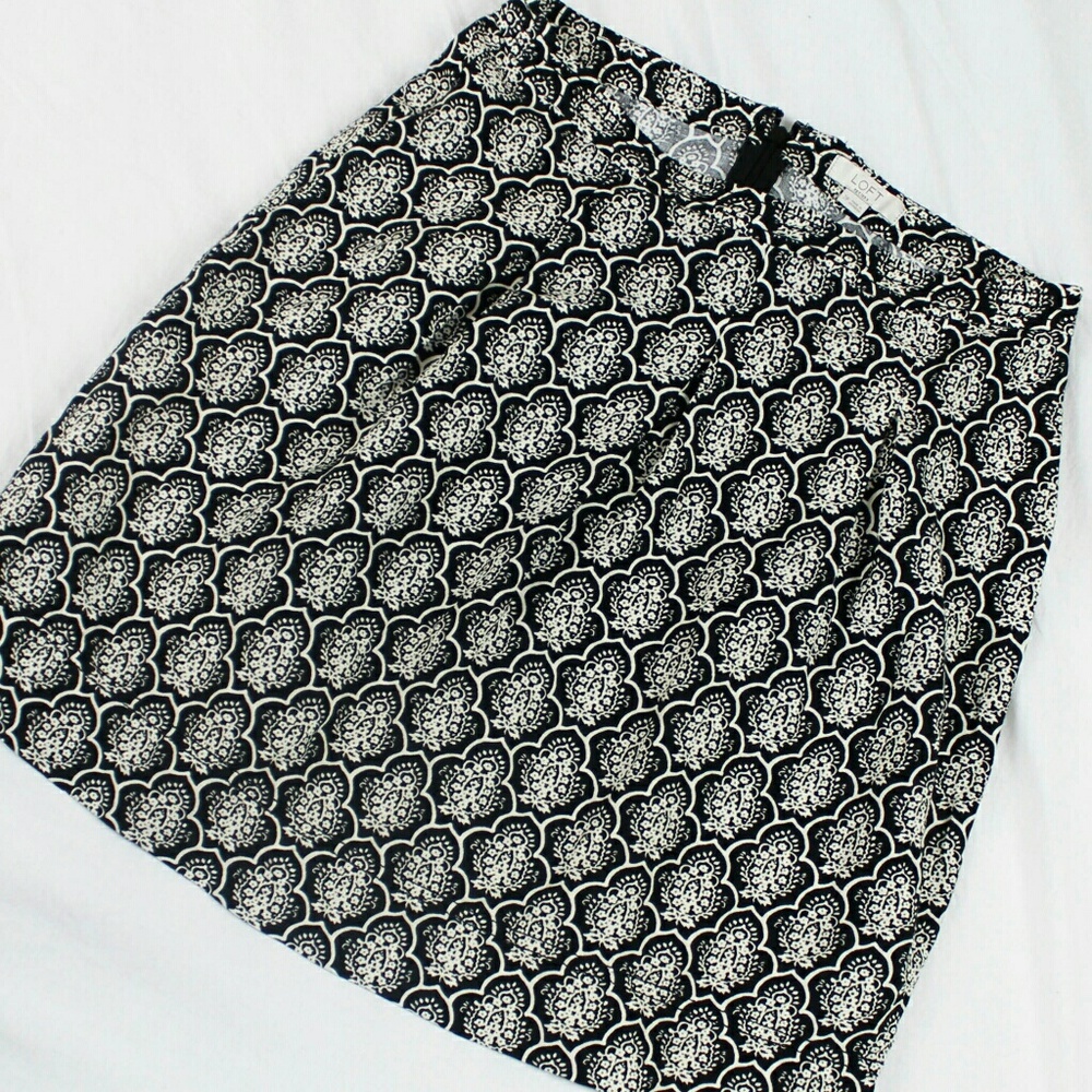 LOFT Damask Print Mini Skirt