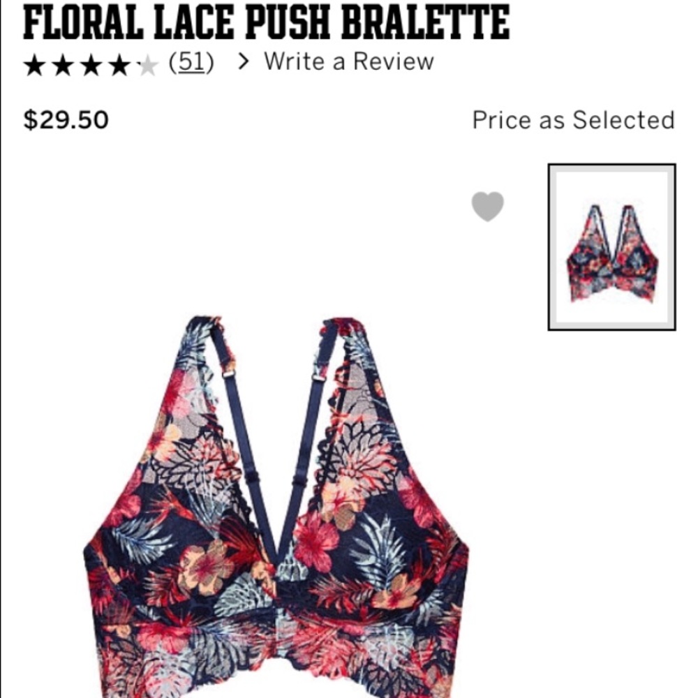 Small vs pink Push up bralette