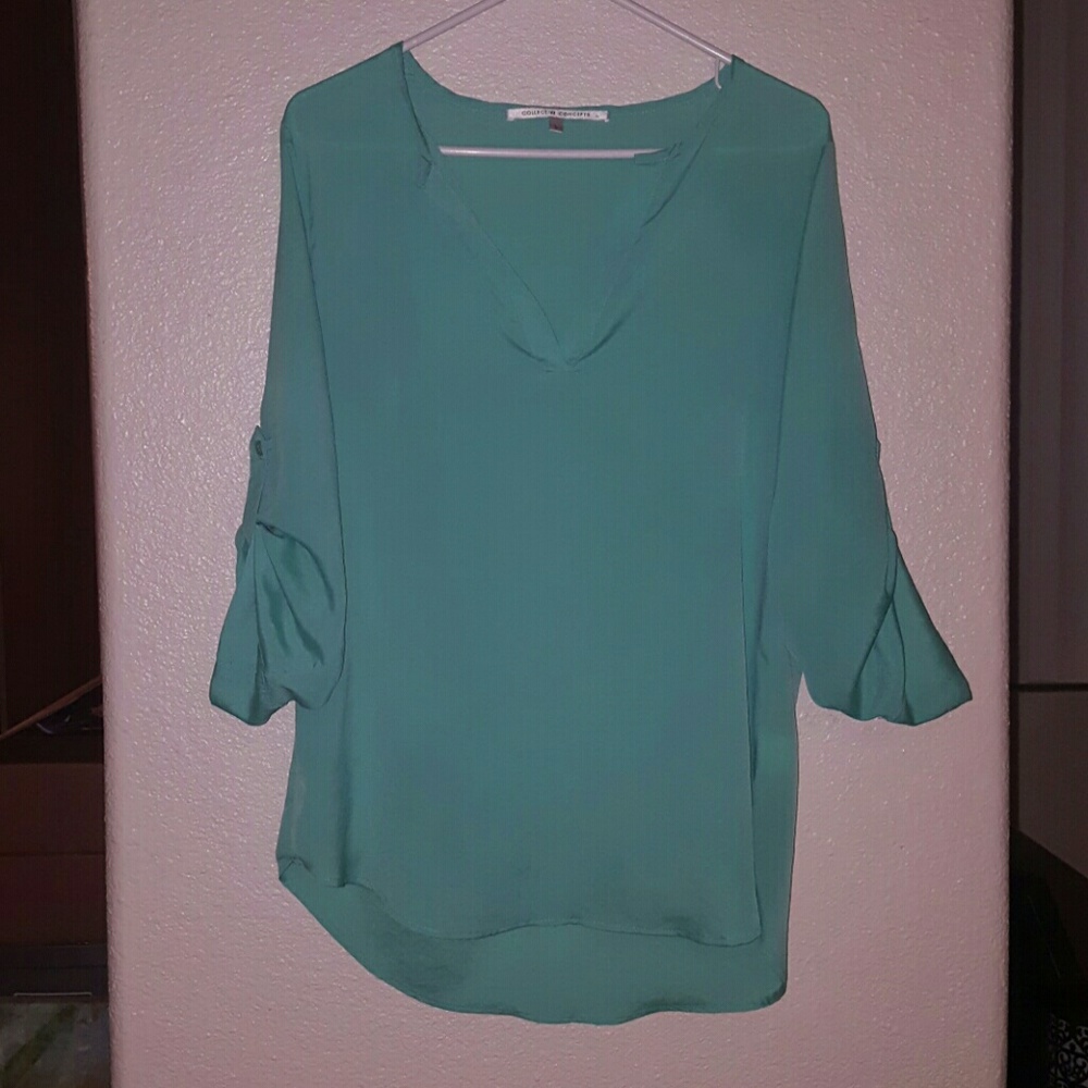 Collective Concepts mint green tunic