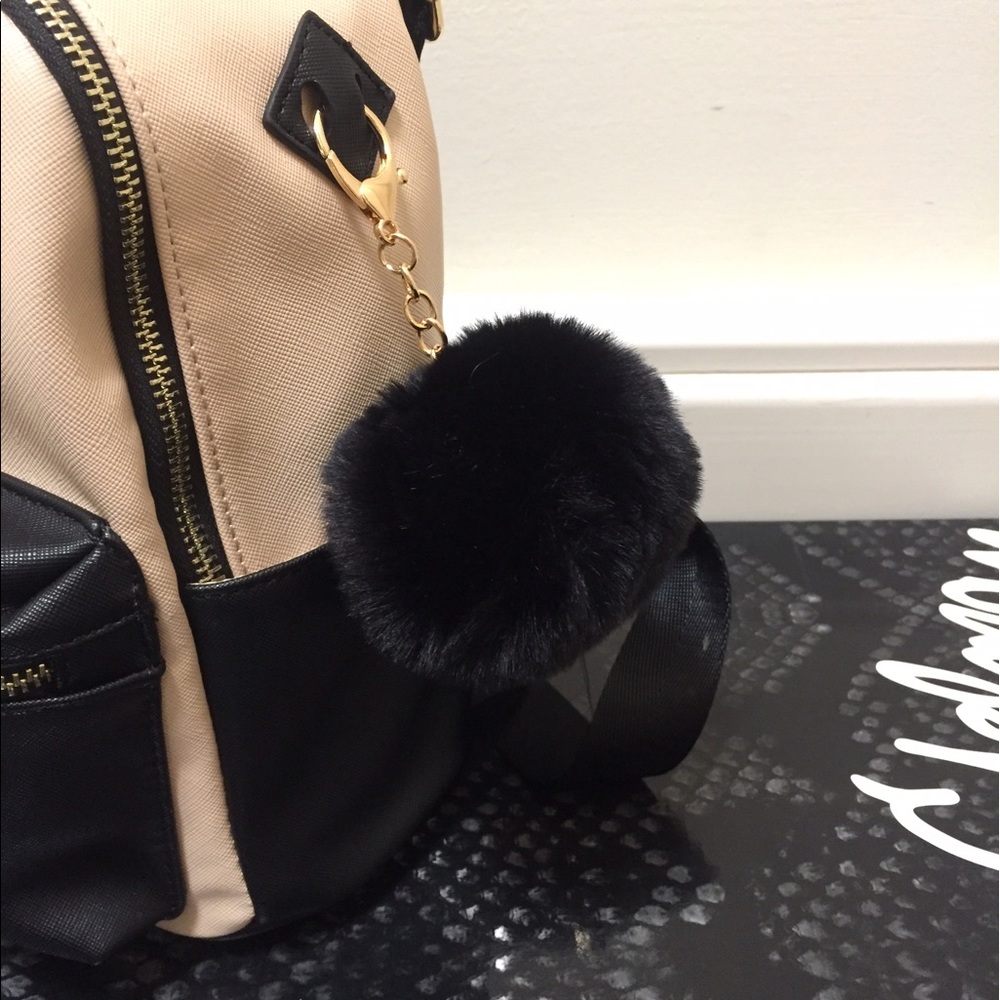 Black furry keychain