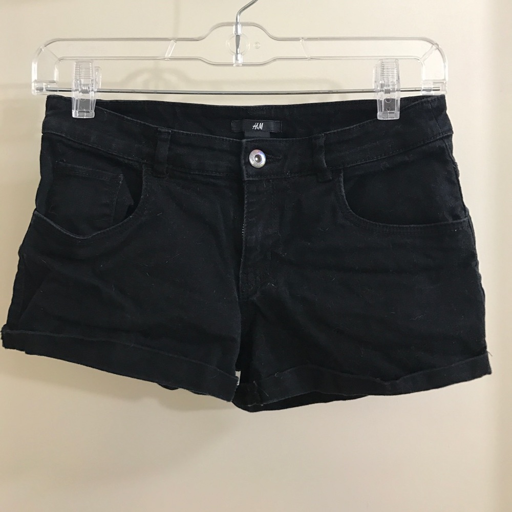 H&M Black Twill Shorts