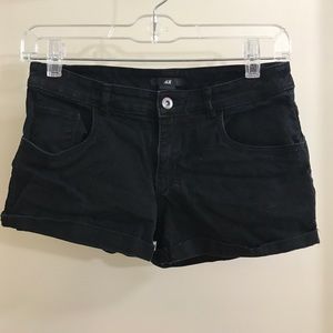 H&M Black Twill Shorts