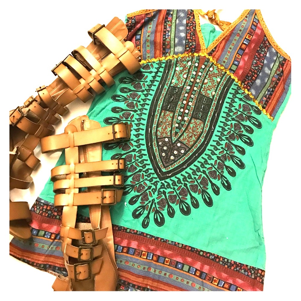 Bohemian Style Mini Dress