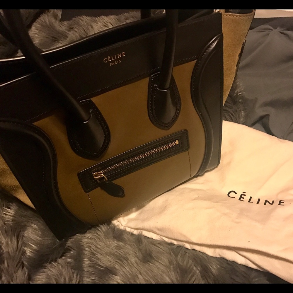 Bicolor Celine mini luggage