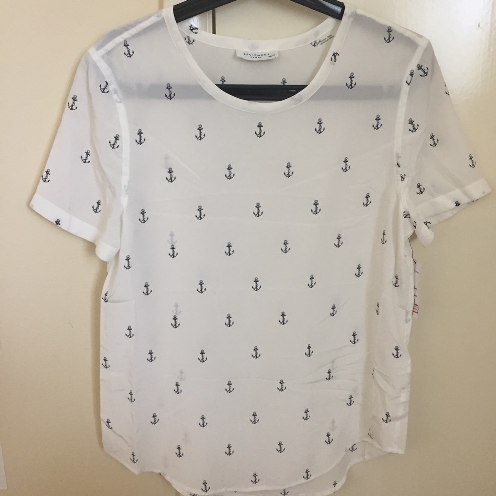 Equipment 100% silk top NWT