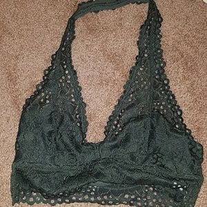 Dark green aerie bralette