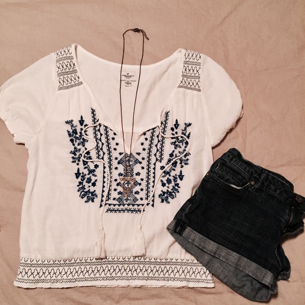 American Eagle Peasant Top