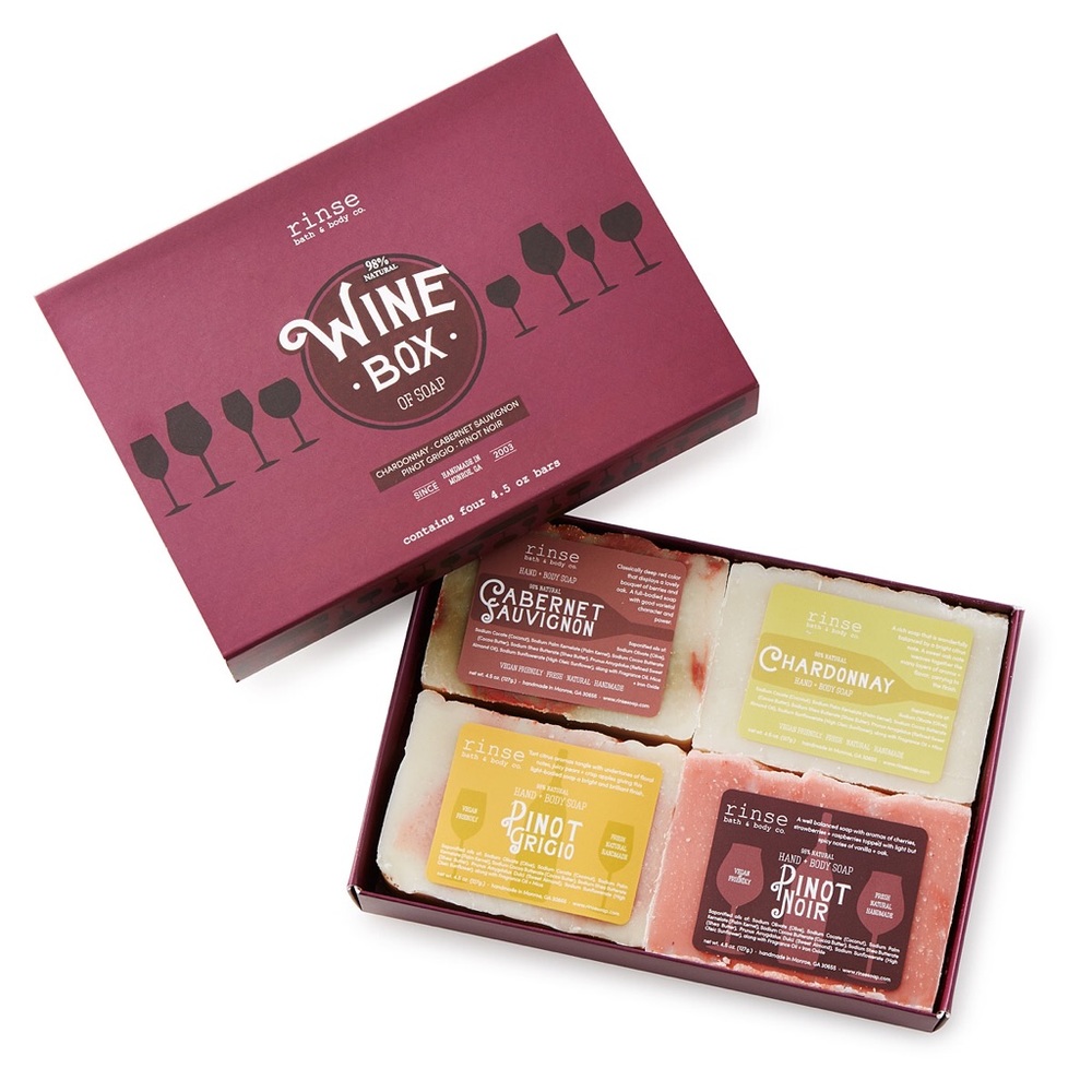 Rinse Bath & Body Co. Wine Soap - Four 4.5oz bars