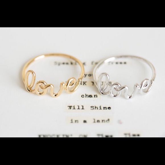 NEW Dainty LOVE Ring - Picture 3 of 3